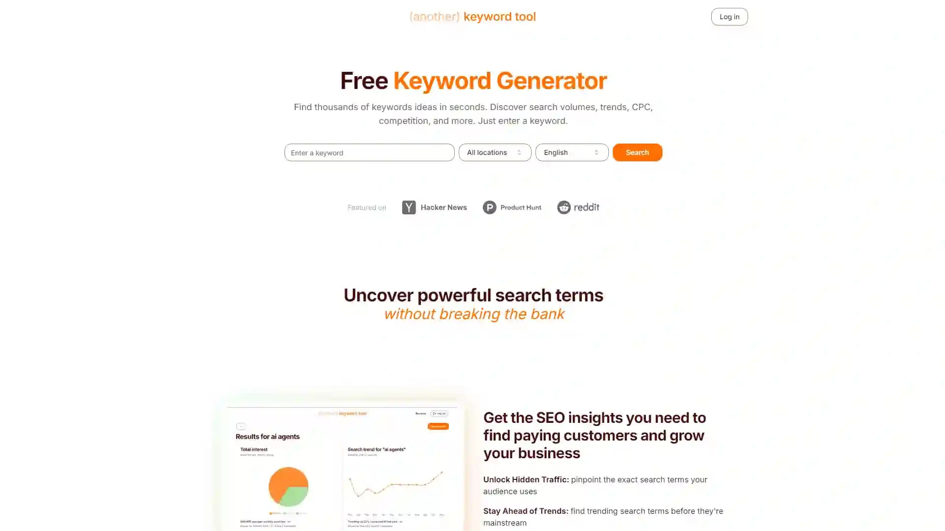 Free Keyword Tool Website